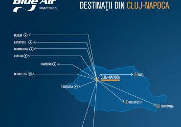 In timp ce Aeroportul Oradea „negociaza”, de pe Aeroportul Cluj mai pleaca 4 rute europene cu Blue-Air