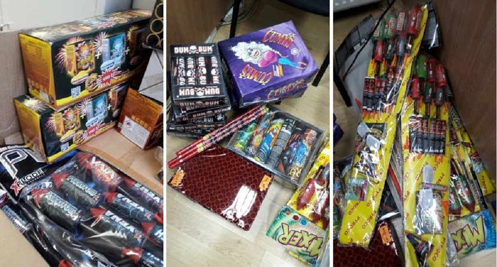 Mii de articole pirotehnice confiscate de politistii bihoreni in preajma Anului Nou