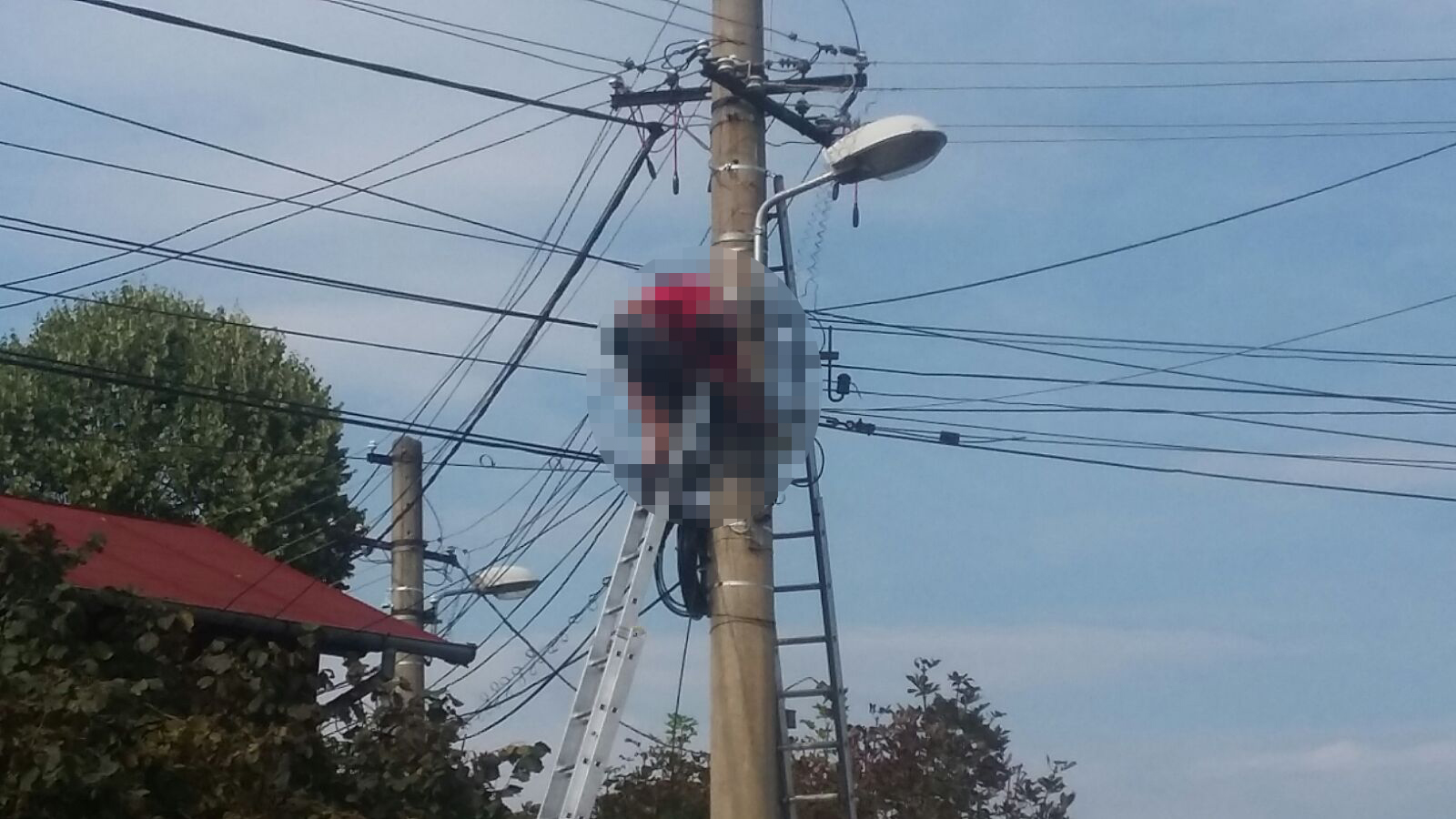Tragedie! Un bărbat care efectua lucrări pe un stâlp de electricitate din Batar, s-a electrocutat si a murit