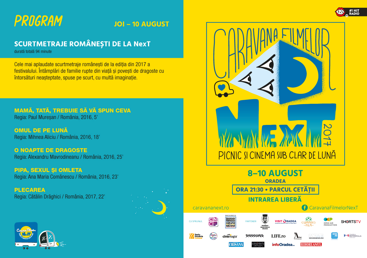 Program Caravana Filmelor Next – 8,9,10 august Cetatea Oradea
