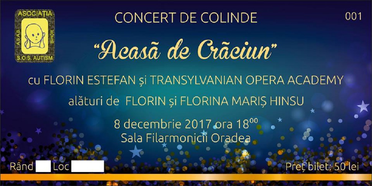Concert de Colinde caritabil, organizat de Asociatia S.O.S. Autism Bihor