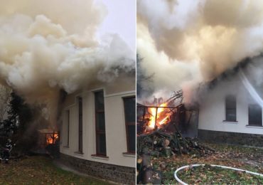 Incendiu la sediul Parcului Natural Apuseni din Sudrigiu. Flacarile au mistuit o magazie si 200 mp din acoperis
