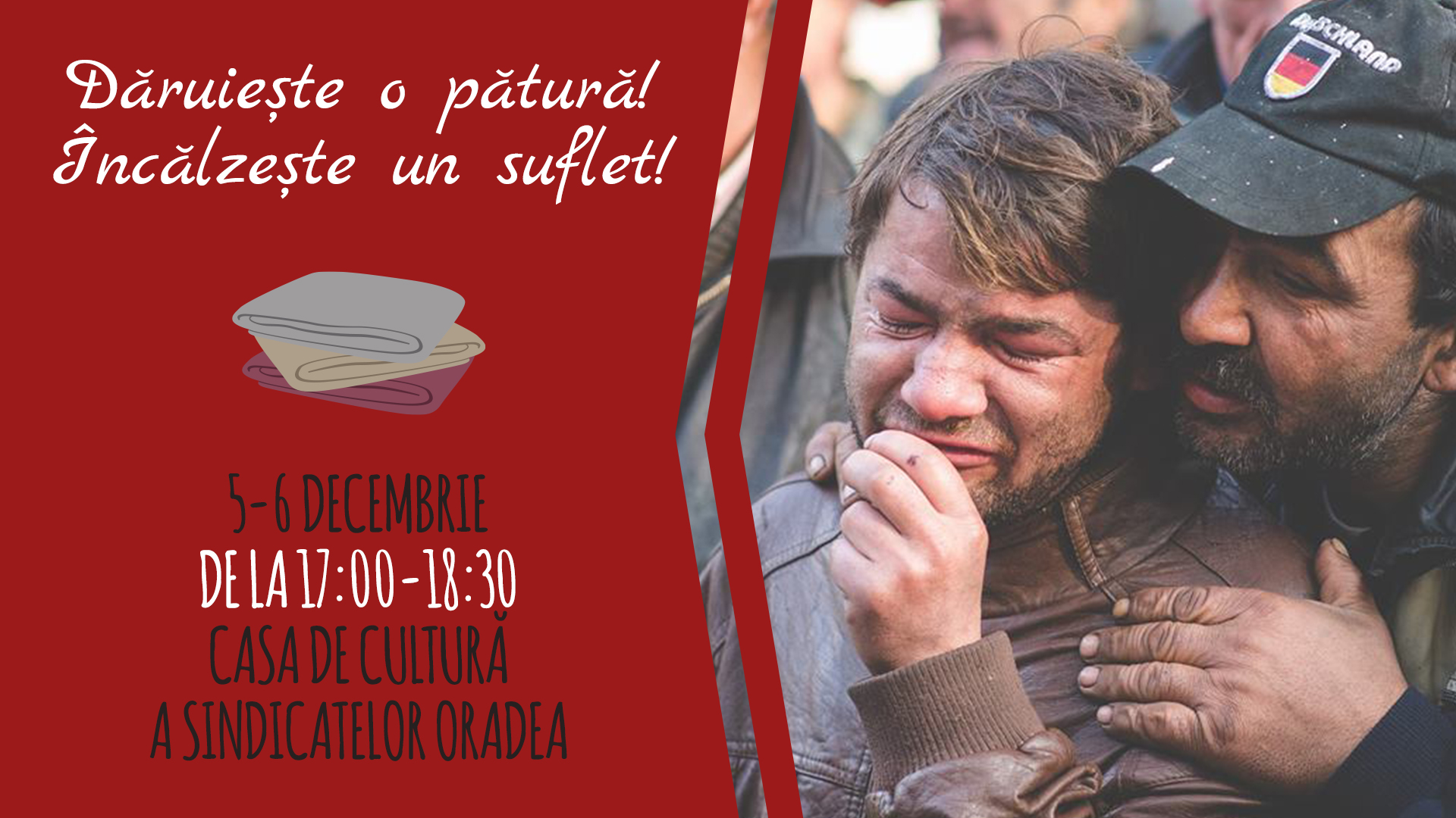 “Daruieste o patura. Incalzeste un suflet”, proiect social comunitar organizat de un grup de tineri oradeni