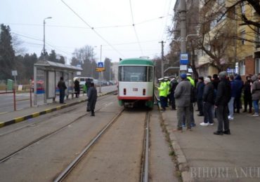 Un barbat din Oradea a sfarsit sub rotile unui tramvai