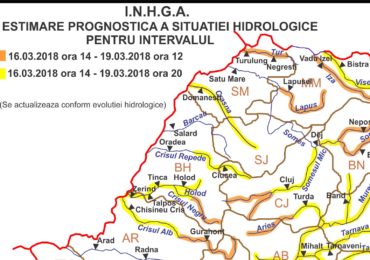 Atentionare COD PORTOCALIU de inundatii in zona Stei-Beius, in Bazinul Crisului Negru