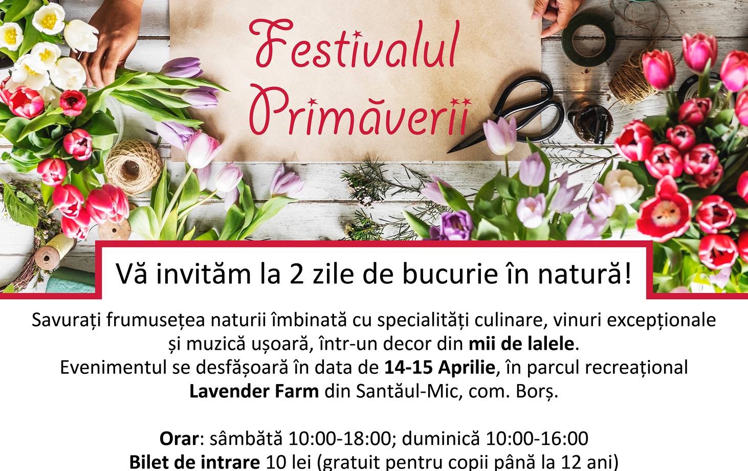 Festivalul Primaverii la Santaul Mic, cu specialități culinare, vinuri excepționale și muzică ușoară