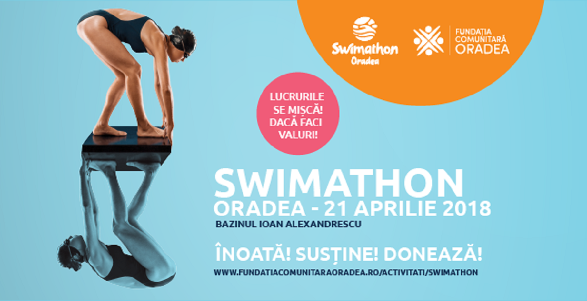 Ne vedem sambata 21 aprilie, la Swimathon Oradea 2018, sa miscam lucrurile impreuna!
