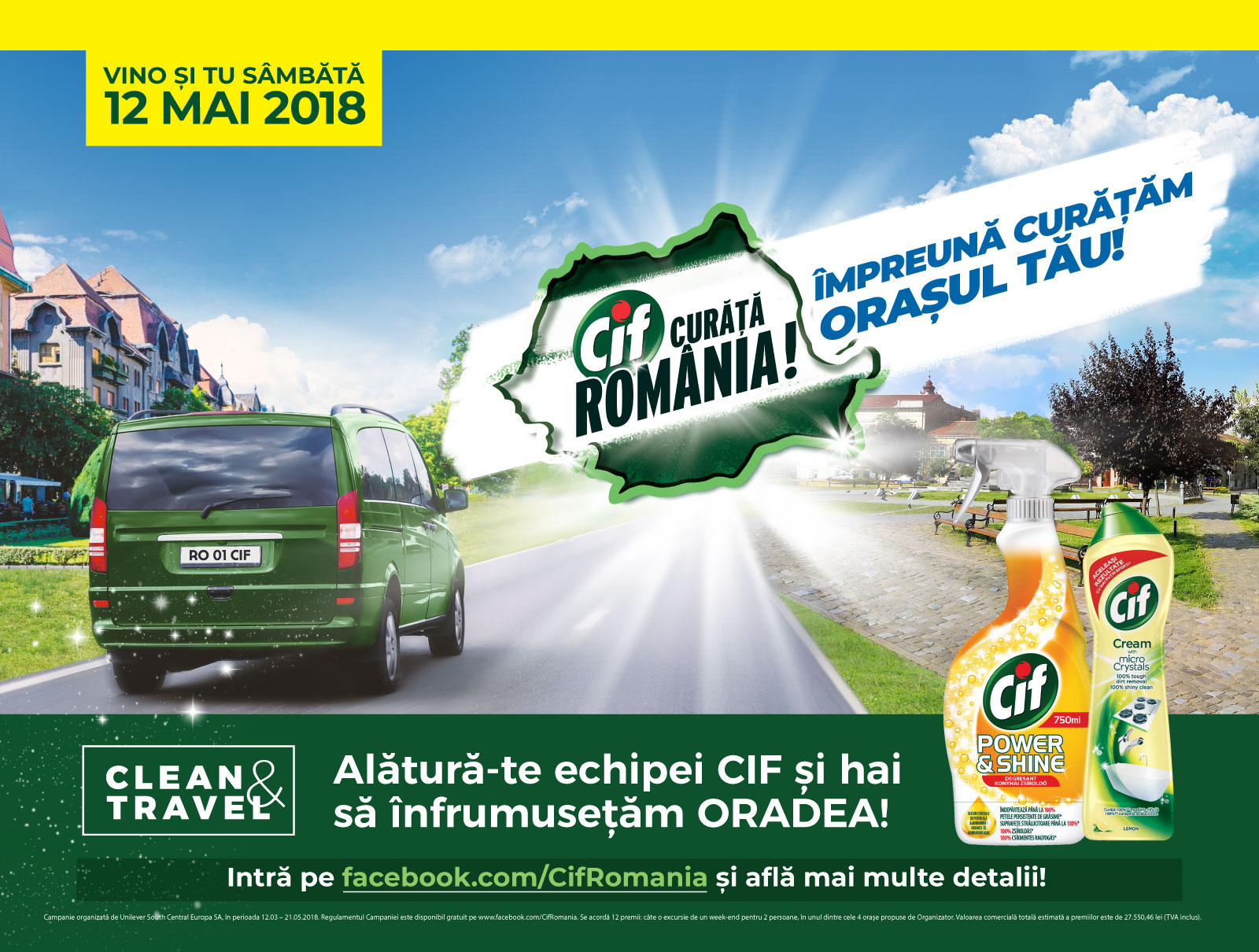 Lucian Mindruta, vine sambata 12 mai, la Oradea, in campania nationala „Cif Curata Romania!”