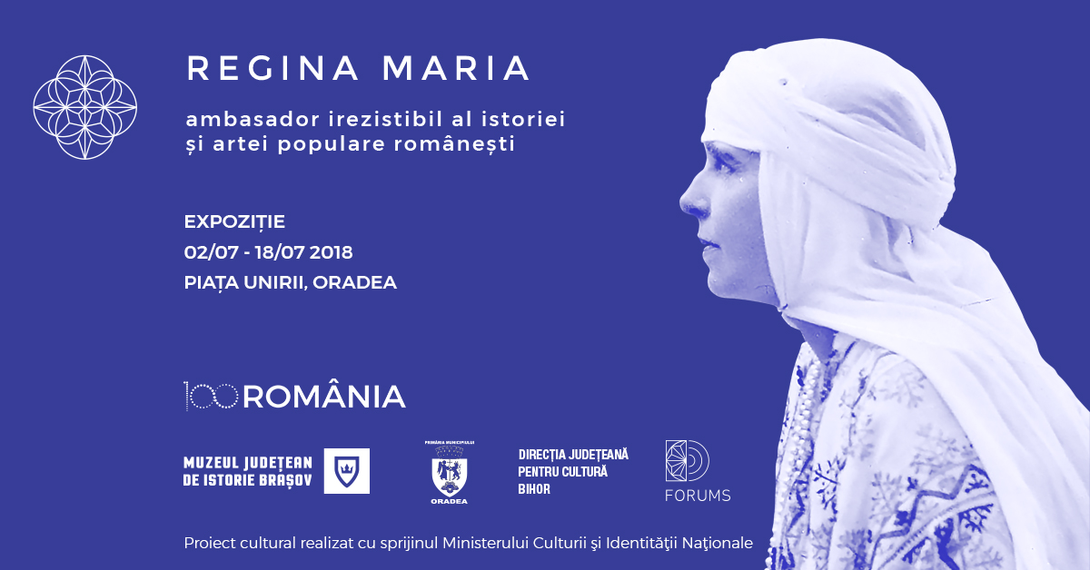 Expozitie de imagini cu Regina Maria in Piata Unirii din Oradea