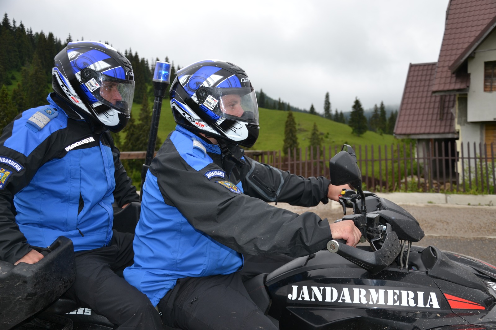 Jandarmii montani bihoreni au amendat doi soferi pentru ca se plimbau cu masina pe pajistile alpine