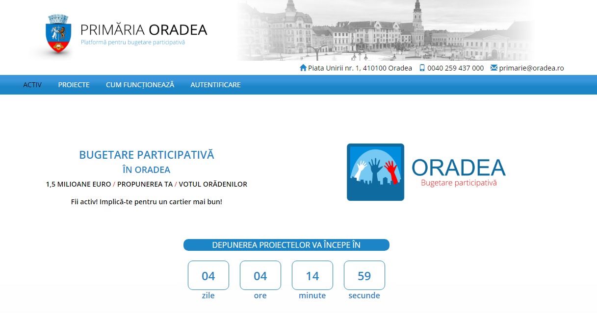 Start in proiectul Bugetare Participativa 2019 – Oradea