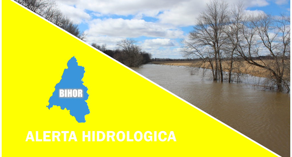 Avertizare hidrologica de inundatii pentru judetul Bihor. INHGA: Scurgeri importante pe versanţi, torenţi şi pâraie, viituri rapide pe râurile mici cu posibile efecte de inundaţii