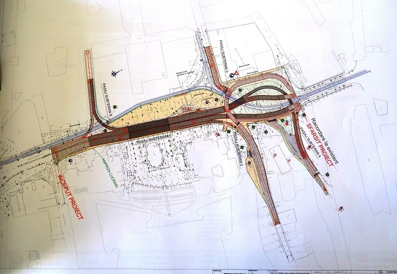 Cinci pasaje subterane vor reorganiza traficul in zona Centrul Civic – Piata Gojdu, din Oradea, cu o investitie de peste 20 mil. de euro