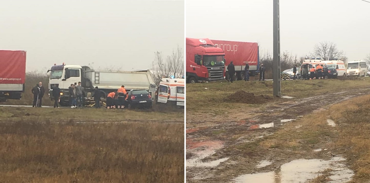 Accident grav langa Nojorid, o femeie a ajuns in stare grava la spital, alaturi de fiul ei de 7 ani