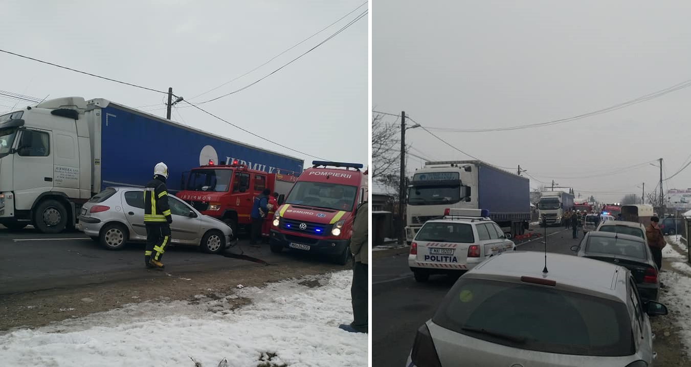 Coliziune Frontala in Osorhei, un barbat si o minora de 2 ani si 4 luni au ajuns la spital