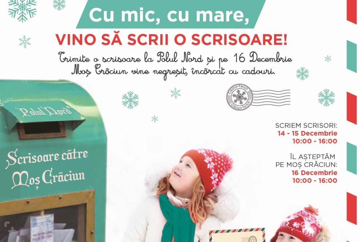 Scrie-i lui Moș Crăciun și Moșul îți aduce cadoul în Centrul Comercial Aushopping Oradea