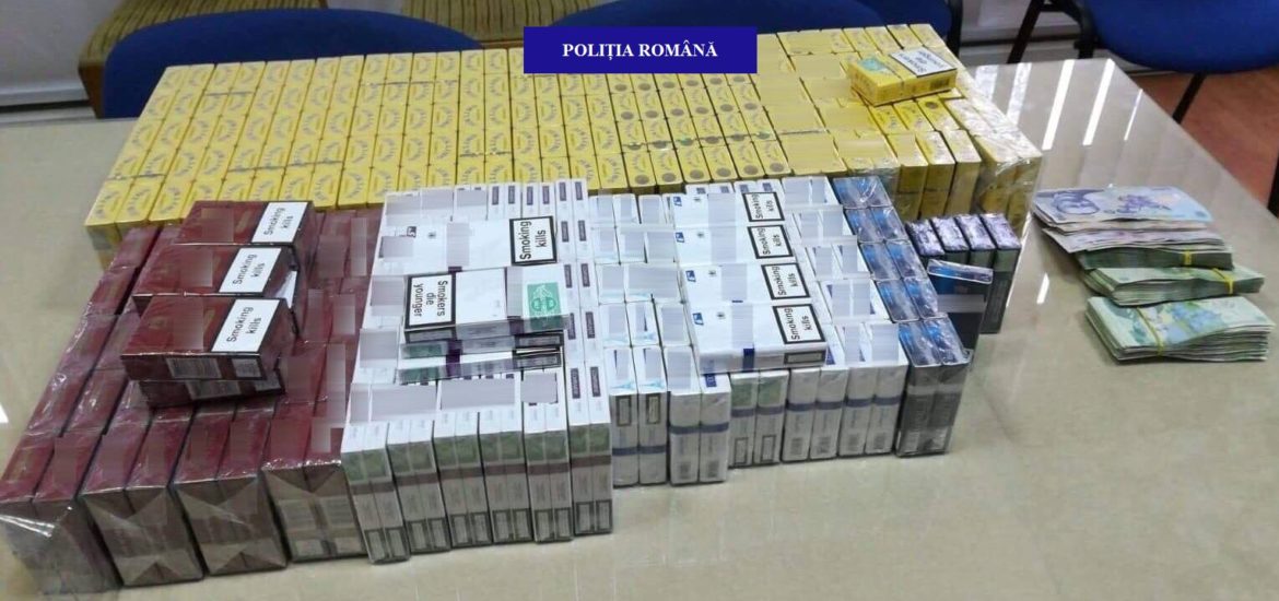 Aproape 7.000 de țigarete nemarcate corespunzător și bani din vânzări neînregistrate în casele de marcat, confiscați de polițiștii aleșdani.
