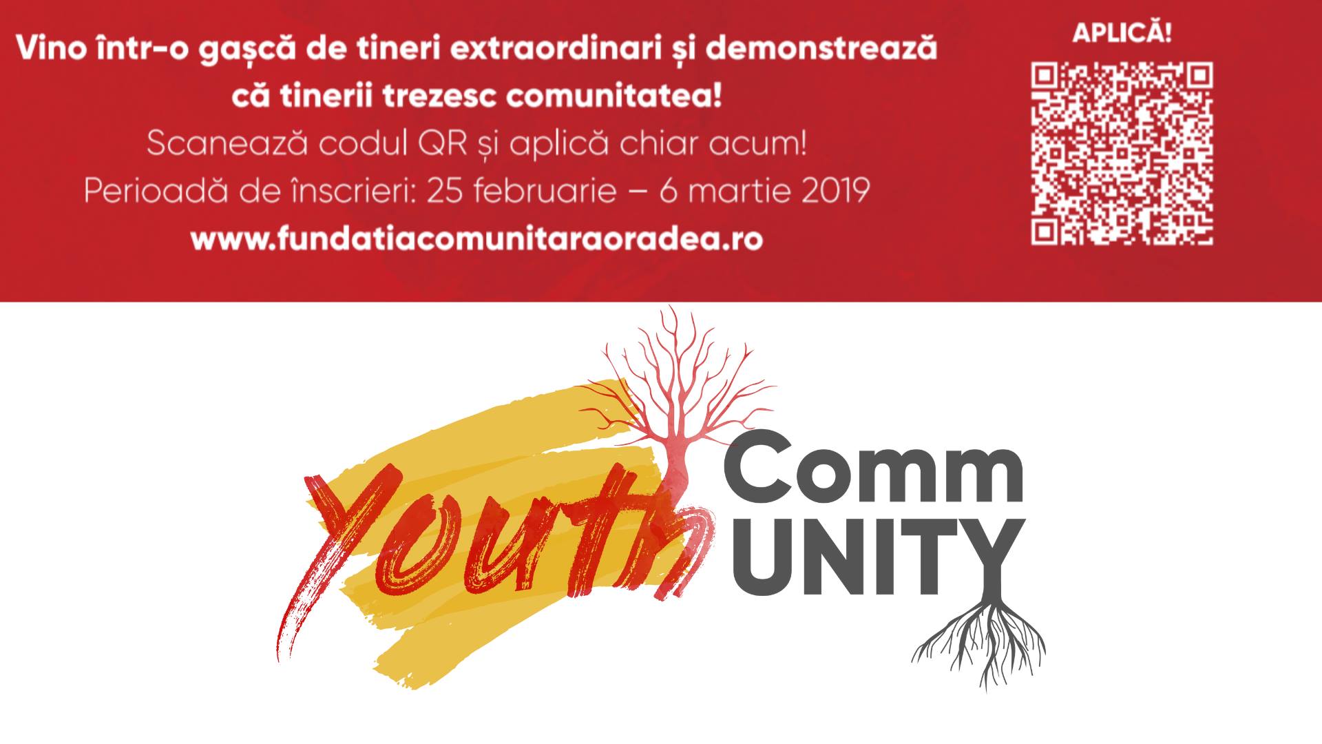 Youth CommUNITY: Tinerii cu inițiativă sunt invitați să se asocieze pentru a evolua și a dezvolta comunitatea, împreună