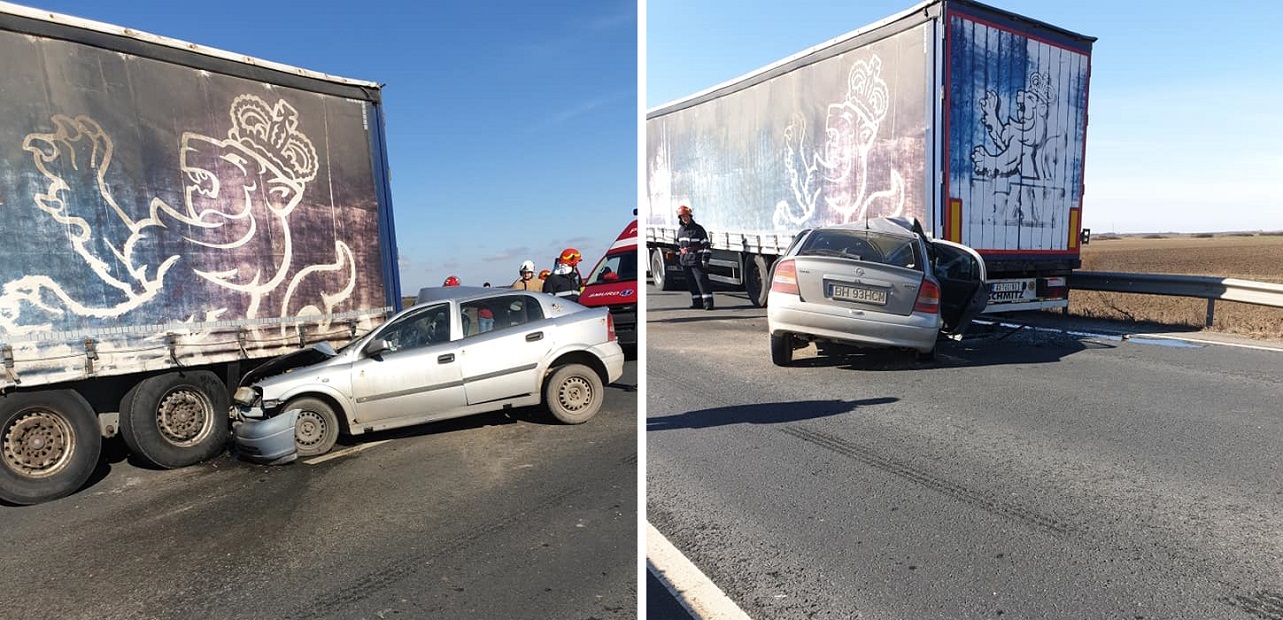 Accident in Ciumeghiu, dupa ce un sofer a vrut sa depaseasca  un TIR
