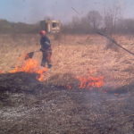 Noua incendii de vegetatie intr-o singura zi in judetul Bihor