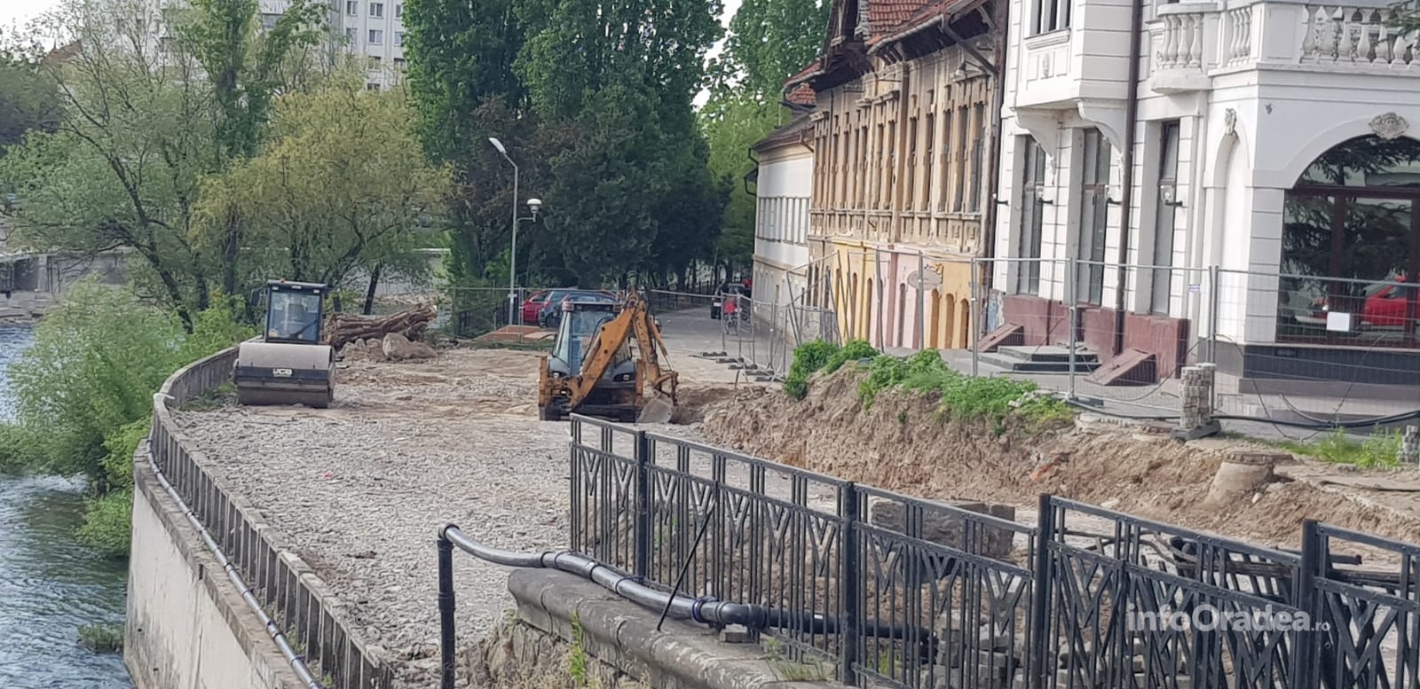 Se inchide strada Emilian Chitul. Lotus reia constructia barului-terasa de pe malul Crisului