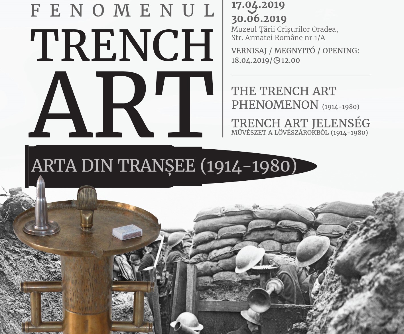 “Arta din transee”, expozitie inedita la Muzeul Tarii Crisurilor, cu ocazia Centenarului eliberarii Oradiei