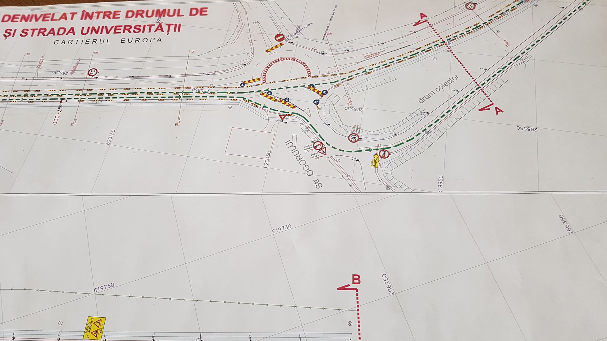 Circulatia pe Centura Oradiei va fi deviata. Se lucreaza la pasajul suprateran de langa cimitir
