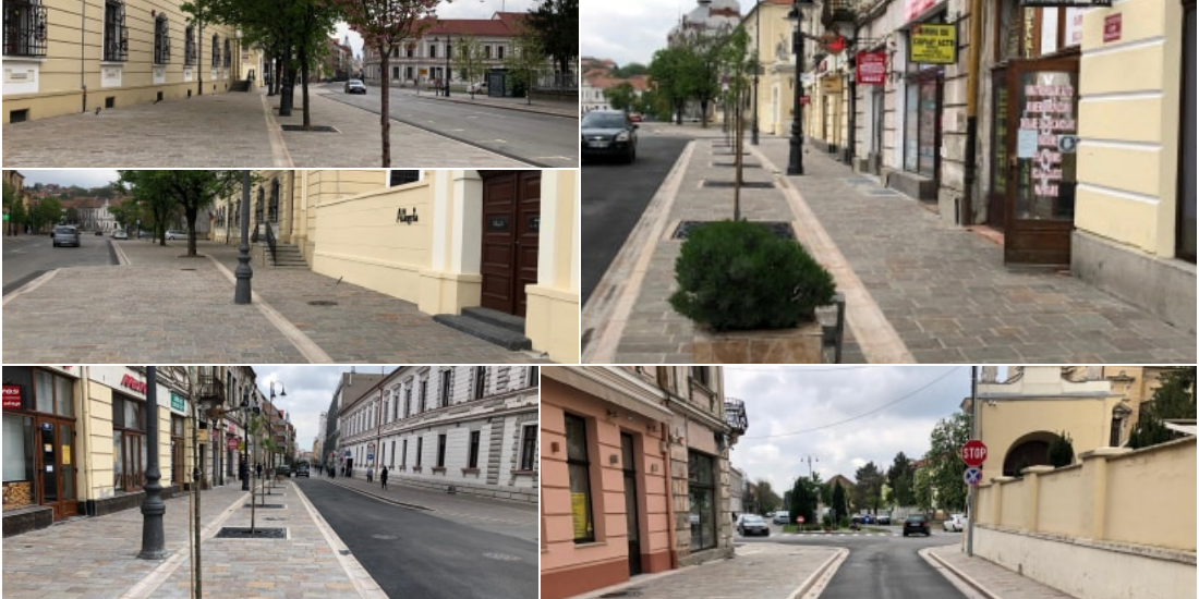 Amenajarea trotuarului dintre Republicii si Magheru a fost finalizata