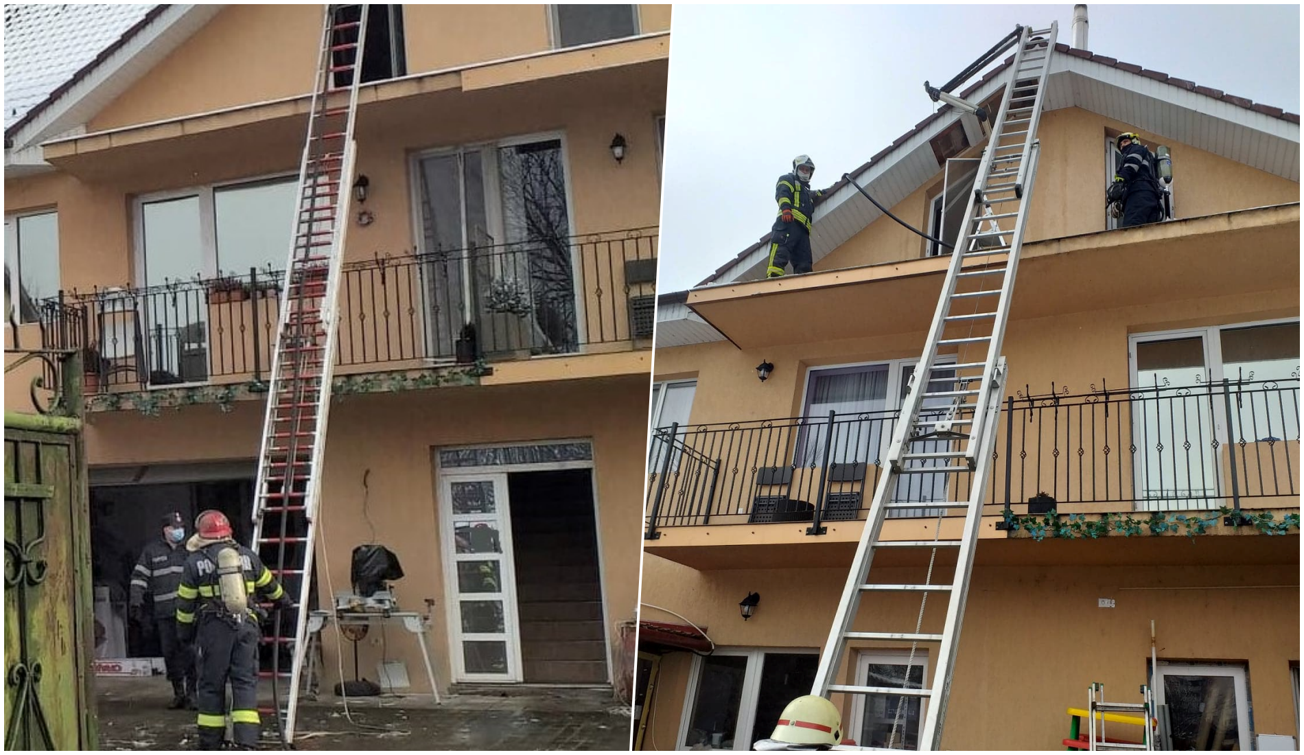 Incendiu la o casa din Oradea, cauzat de cosul de fum neprotejat termic