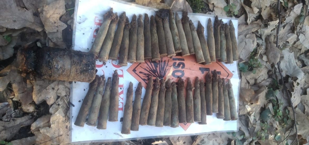 41 de muniții din timpul celui de-al Doilea Razboi Mondial descoperite în Săldăbagiu de Munte