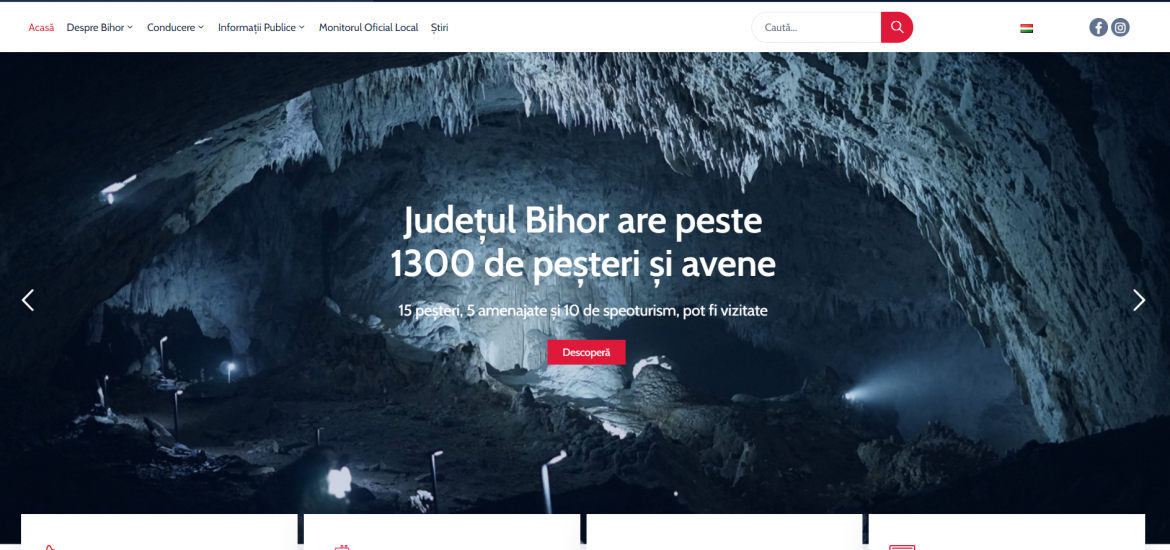 CJ Bihor are un website nou. Elegant, intuitiv, cu o estetica superioara celui vechi, in plus a fost tradus si in limba maghiara