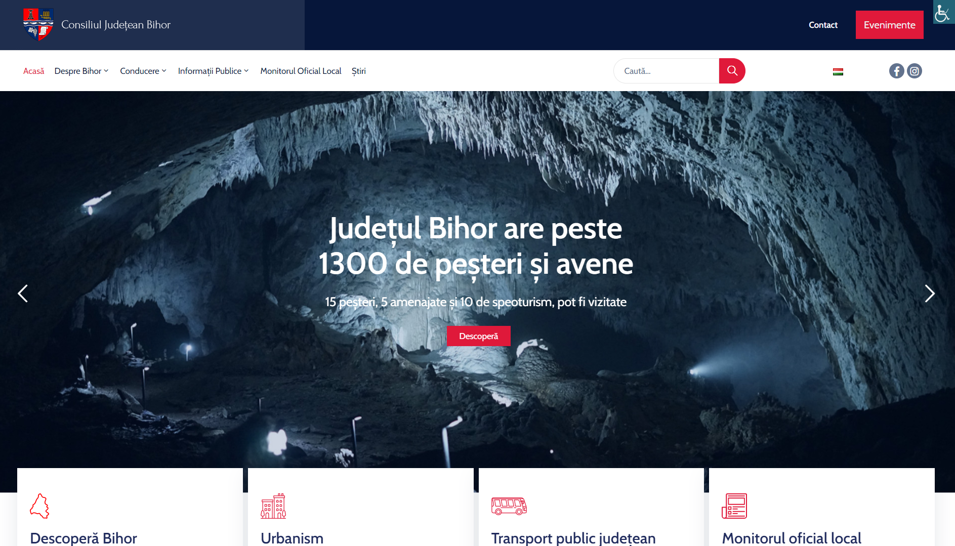CJ Bihor are un website nou. Elegant, intuitiv, cu o estetica superioara celui vechi, in plus a fost tradus si in limba maghiara