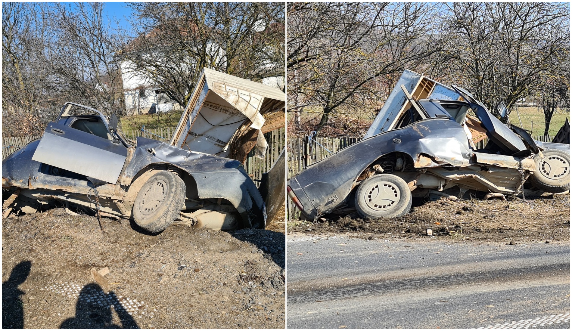 Accident grav in Topa de Cris, in urma unei coliziuni dintre un autoturism si un autocar. Soferul autoturismului a ajuns la spital cu multiple leziuni