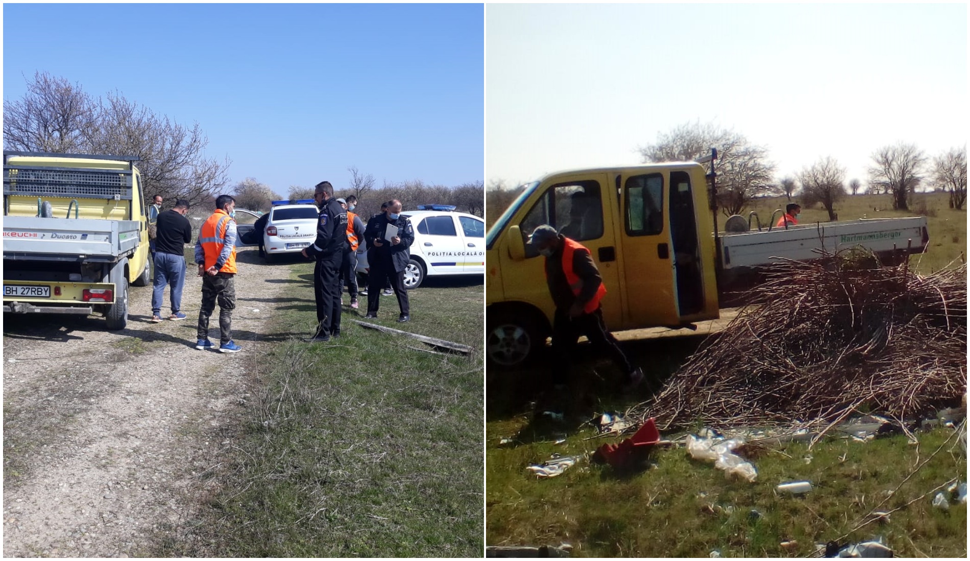 Politia a confiscat o autoutilitara ce a fost suprinsa aruncand deseuri in zona de dealuri a Oradiei