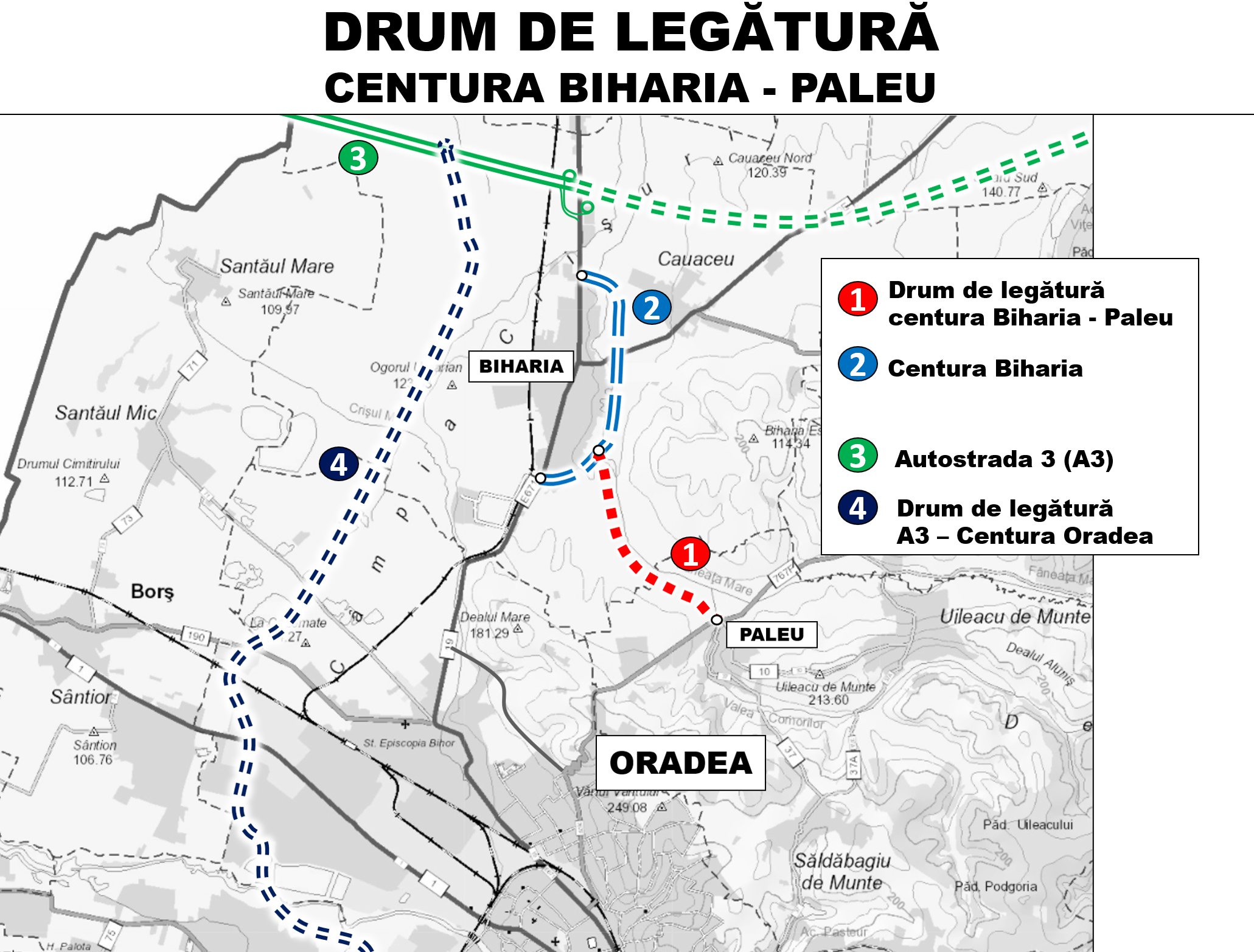 Pregatiri pentru drumul de legatura dintre Paleu si Biharia