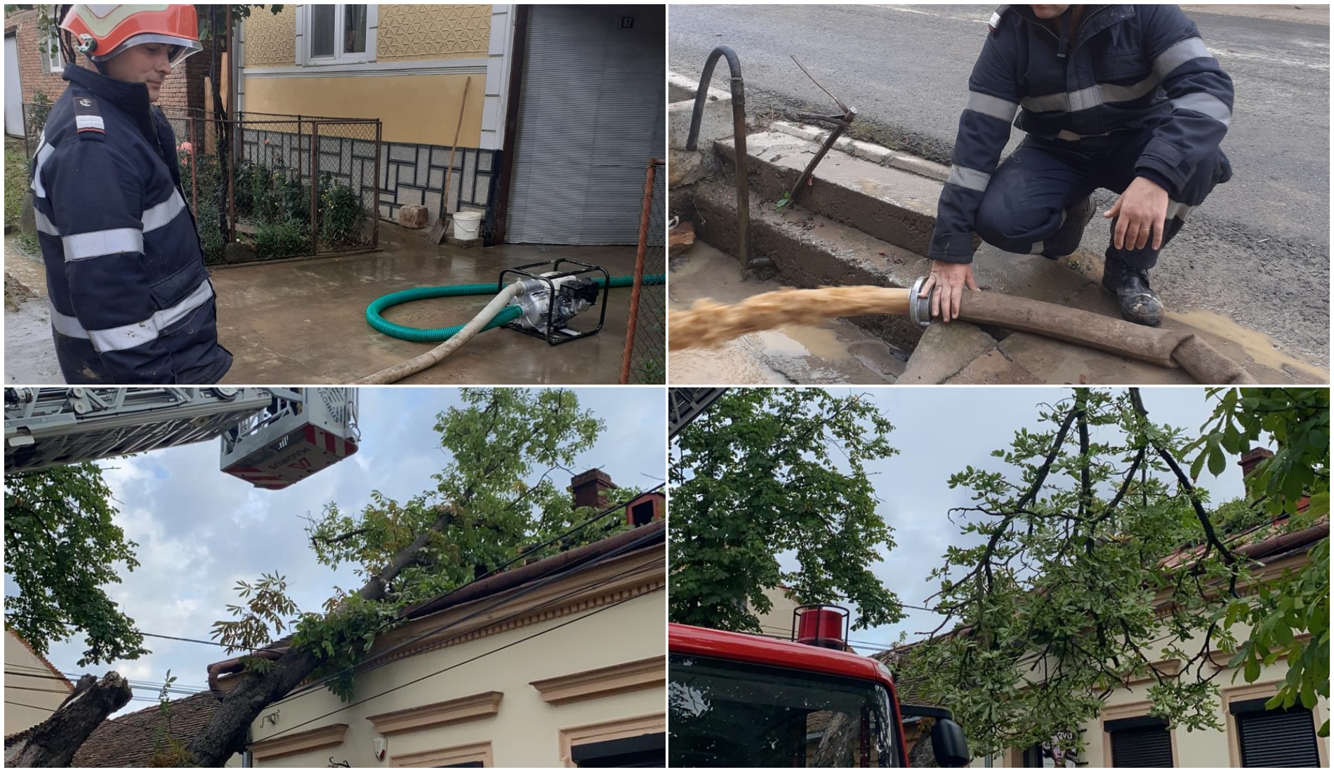 Beciuri inundate, copaci căzuți și o pensiune lovită de trăsnet în urma vijeliei manifestate în județul Bihor