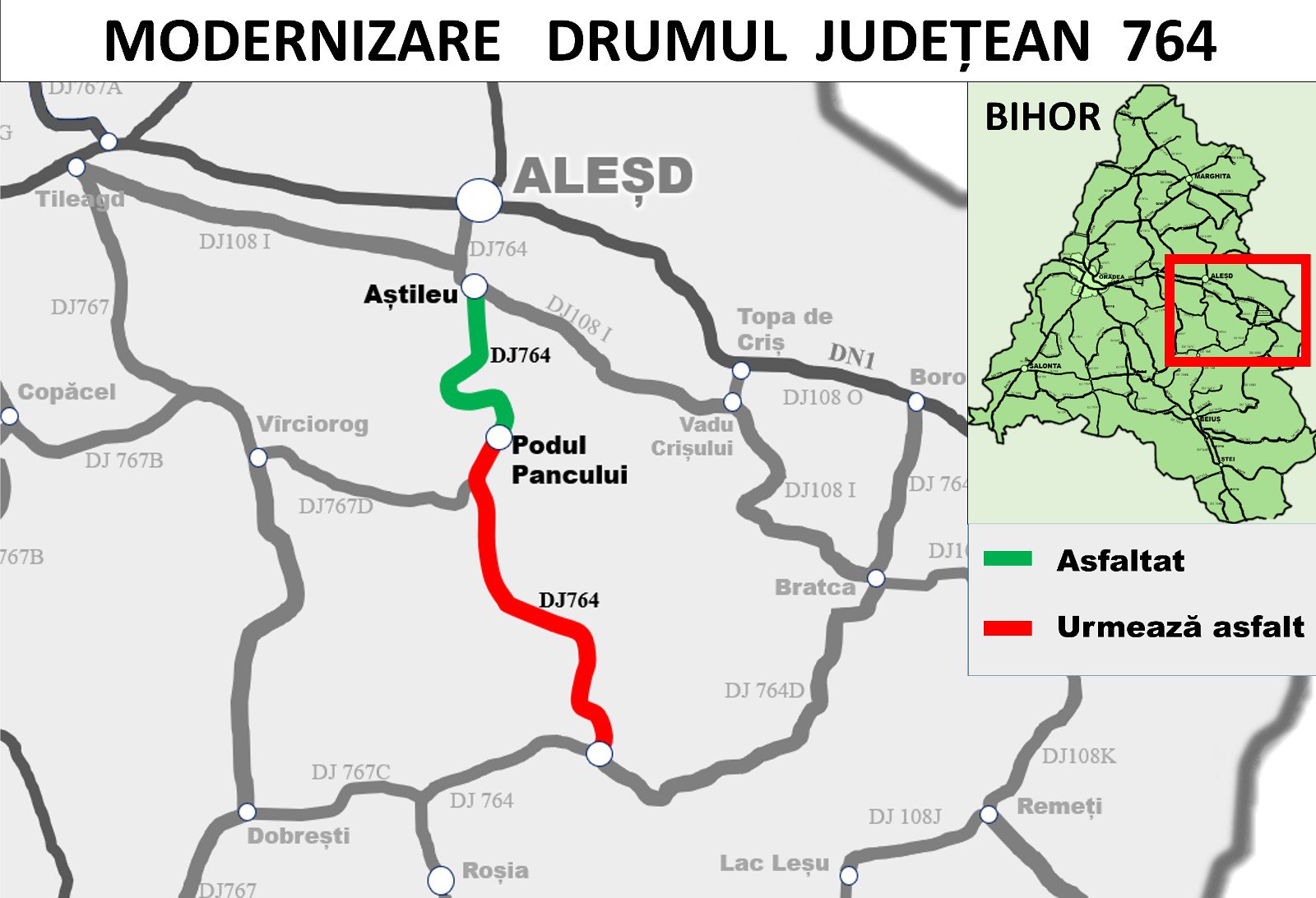 Avansează lucrările la drumul județean Beiuș – Aleșd