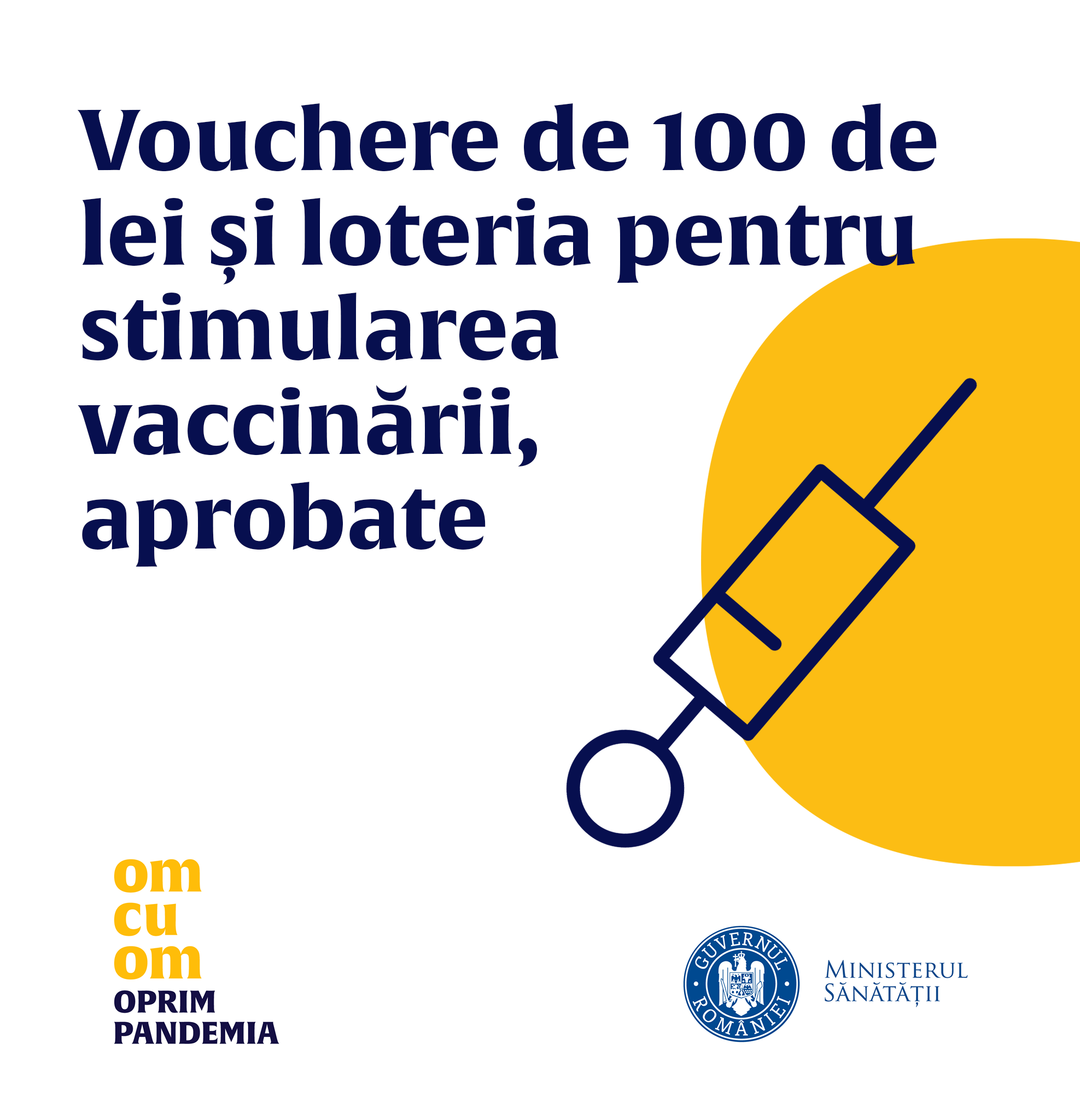Ministerul Sănătății a stabilit metodologia de acordare a voucherelor pentru persoanele care se vaccinează anti-Covid 19