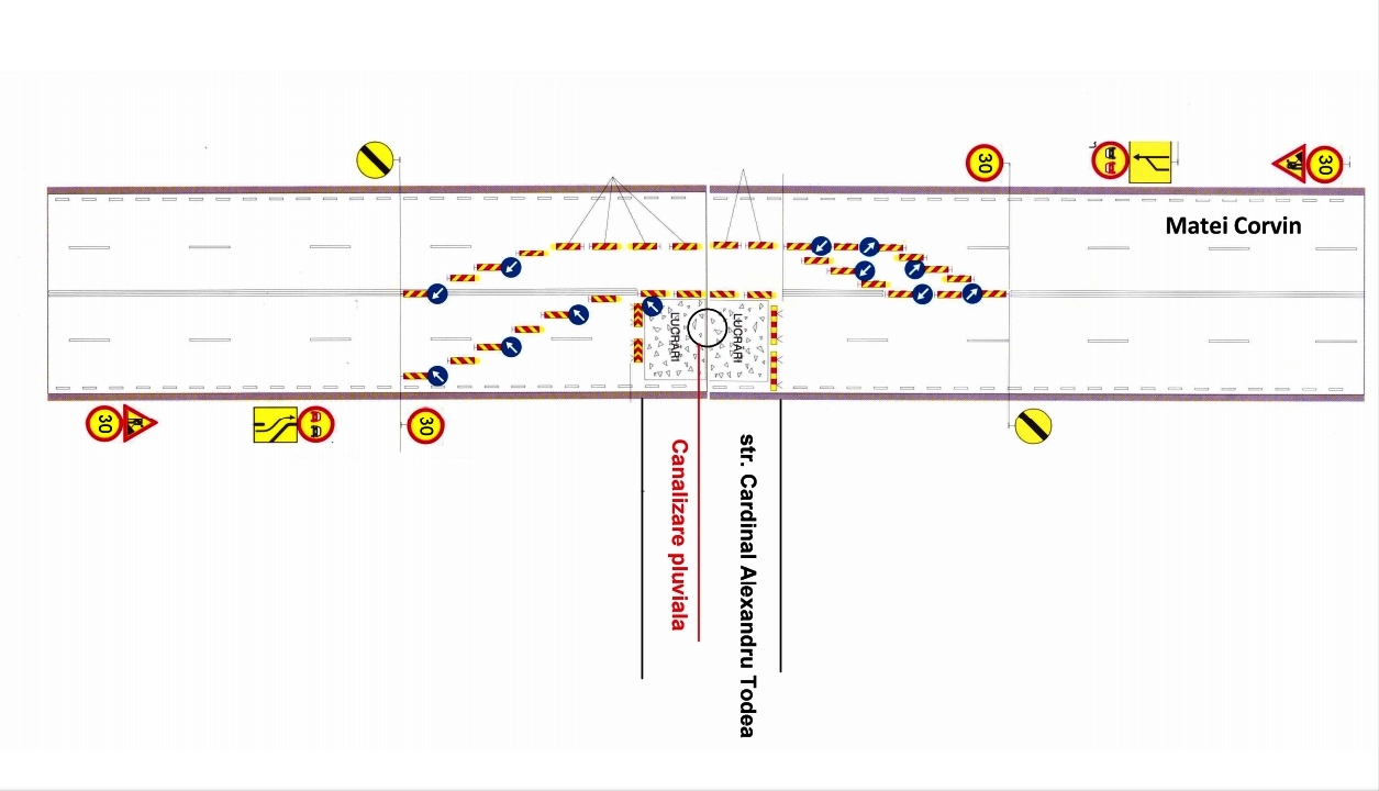 Restrictii de circulatie pe strada Matei Corvin din Oradea