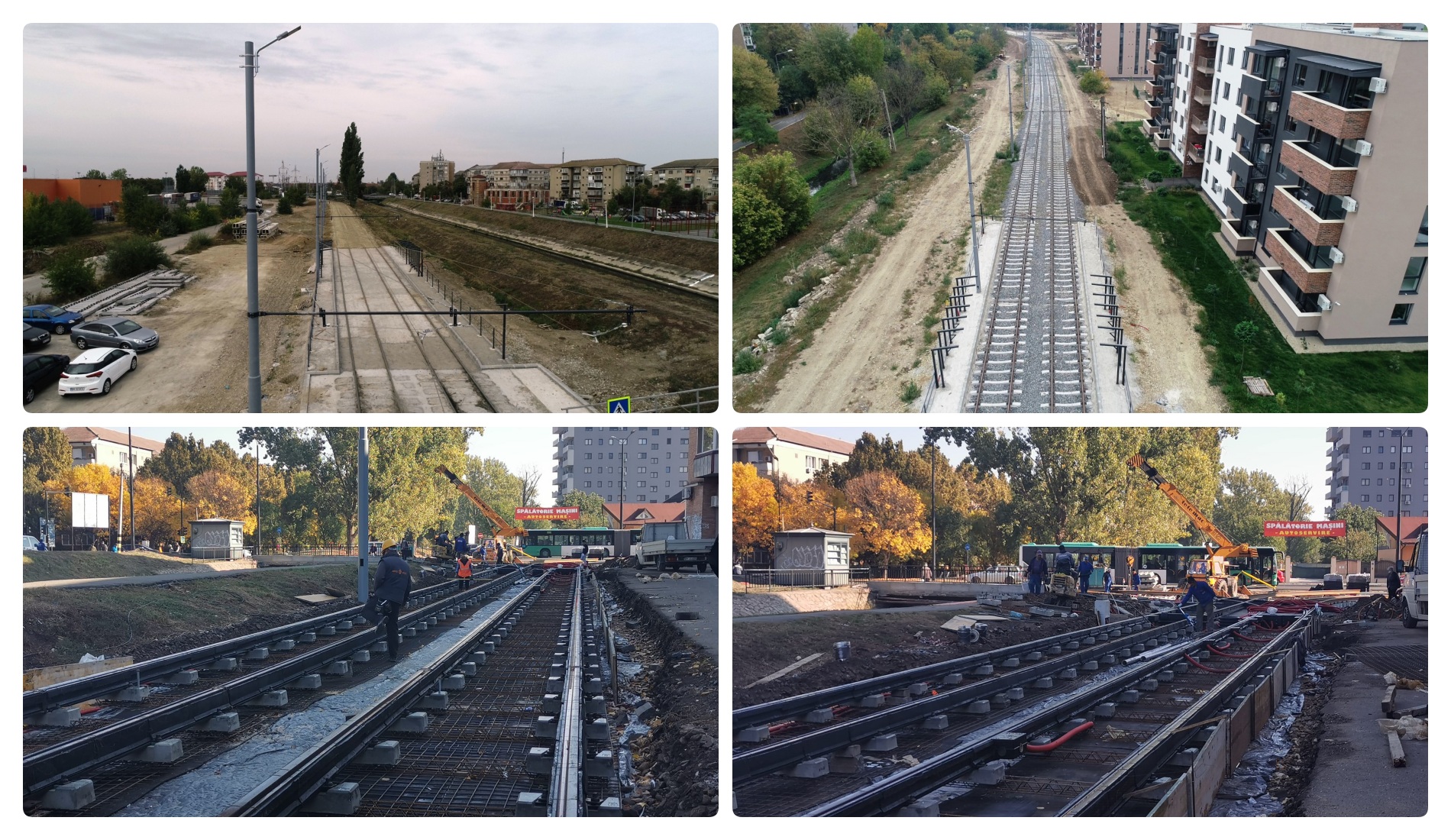 Noua linie de tramvai din Oradea aproape gata. In decembrie 2021 vom putea circula pe ruta Calea Aradului-Cantemir-Nufarul (Foto)