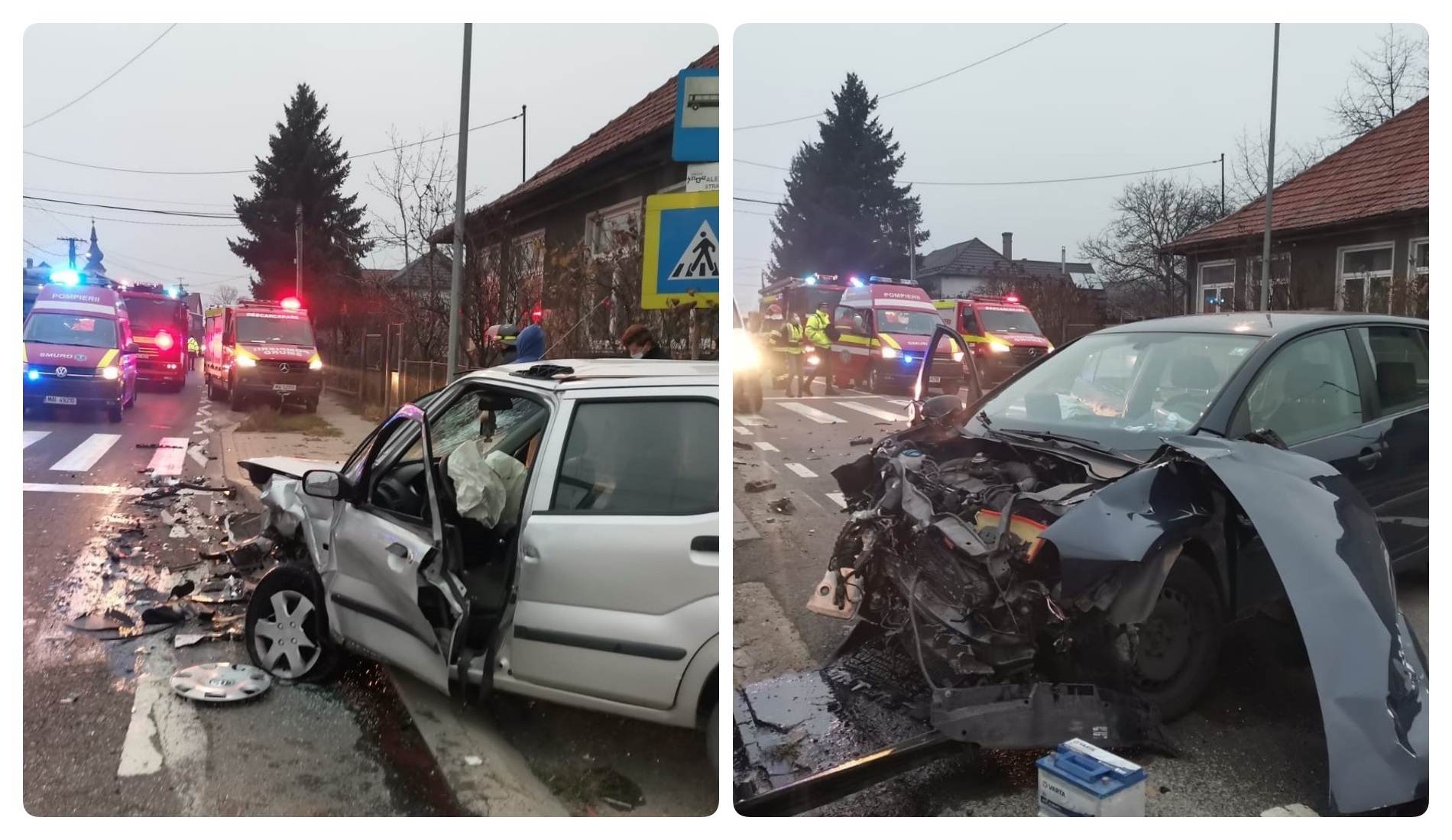 Accident cu 5 victime pe DN1, in aceasta dimineata, in localitatea Tinaud, trei persoane au fost transportate la spital