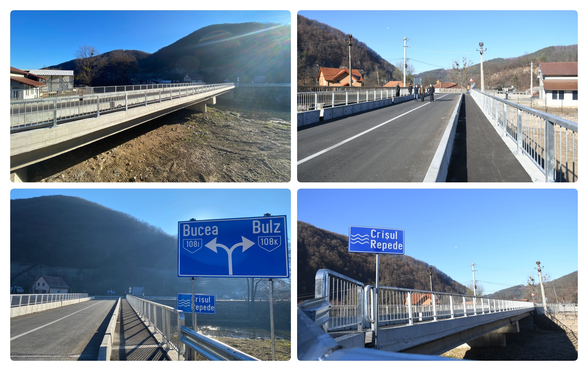 Podul de la Bulz, peste Crisul Repede, a fost finalizat cu cateva luni inaintea termenului (FOTO)