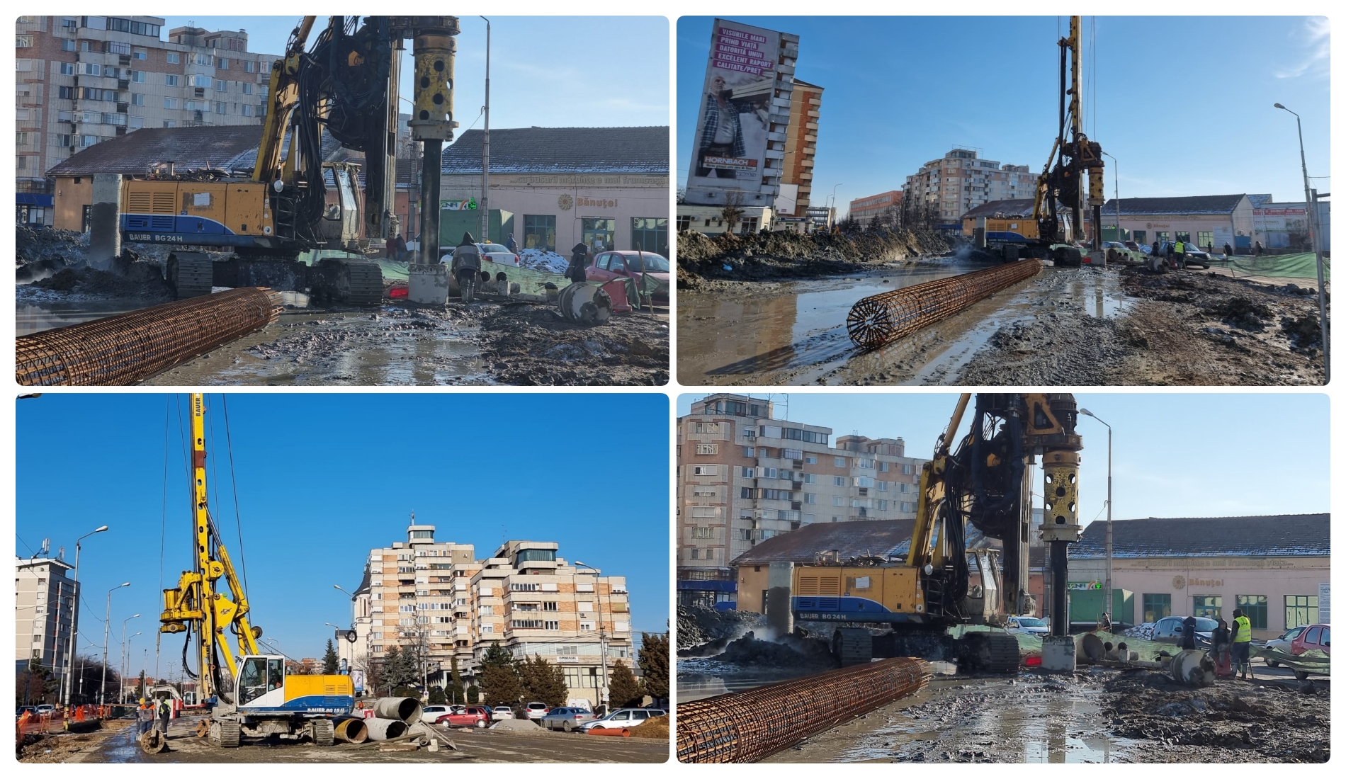 S-a încheiat forarea celor 86 de piloți la pasajul din zona Pieței Cetate (FOTO)