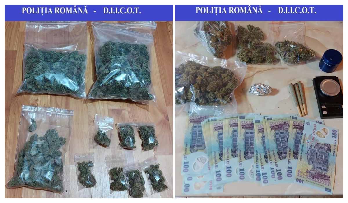 Doi tineri oradeni surprinsi in flagrant in timp ce incercau sa vanda cannabis intr-o parcare din Oradea