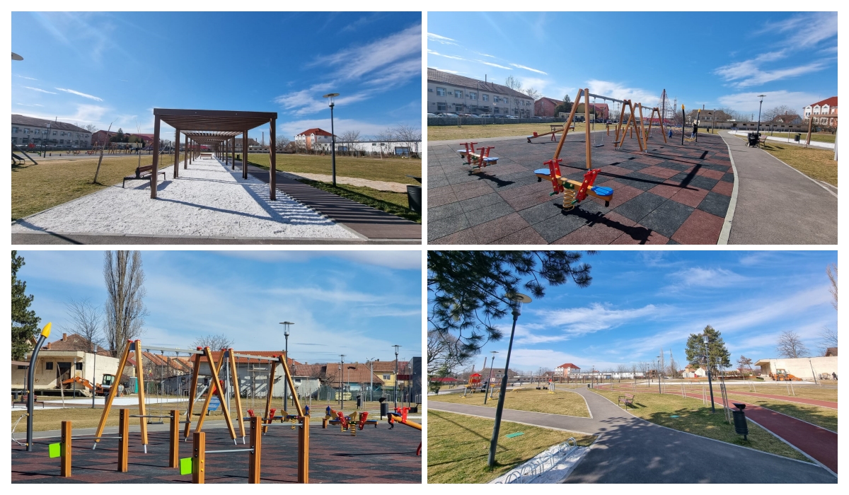 FOTO | Parc de 15.000 mp finalizat in Oradea. Vezi cum arata coridorul verde de pe strada Ion Bogdan