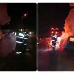 Incendiu izbucnit la un autoturism aflat în mers pe strada Făcliei din Oradea