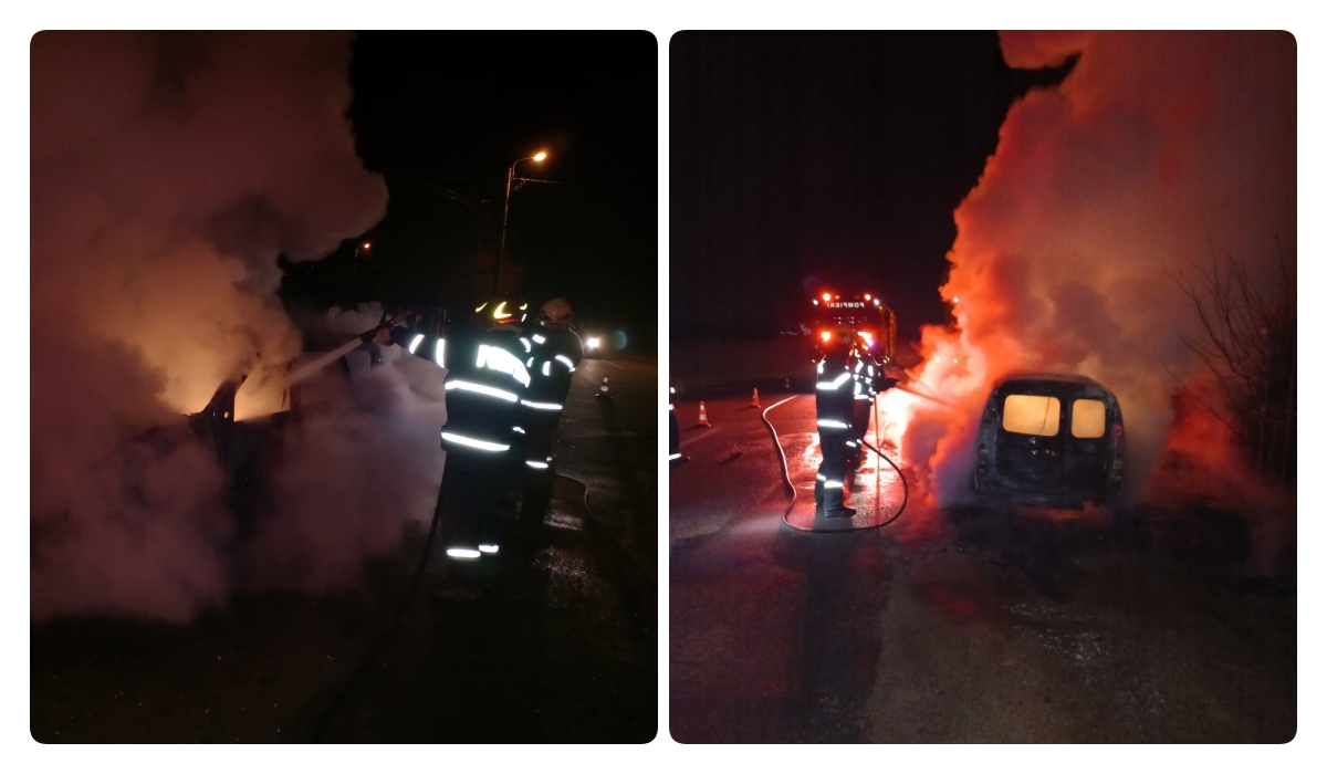 Incendiu izbucnit la un autoturism aflat în mers pe strada Făcliei din Oradea
