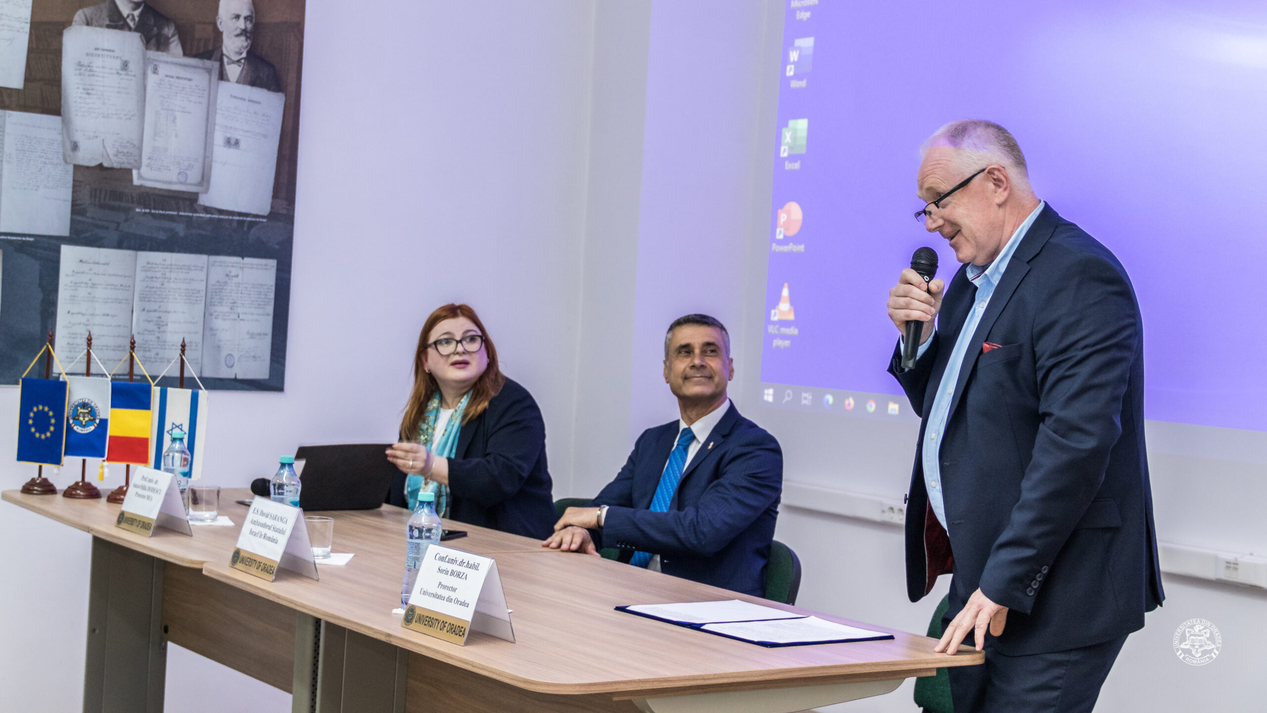 FOTO | Ambasadorul Israelului, Excelența Sa, domnul David Saranga a susținut un magistral curs de comunicare politică la Universitatea Oradea