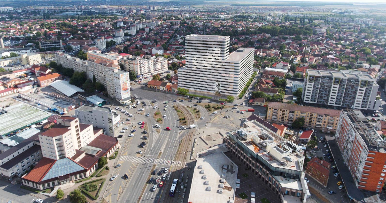 O constructie impozanta in Piata Cetatii a primit avizul CMUAT