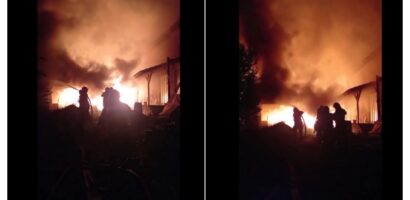 Incendiu violent la o gospodarie de pe strada Piatra Craiului din Oradea, in aceasta noapte, dupa ce proprietarii au facut un gratar si nu au stins jarul